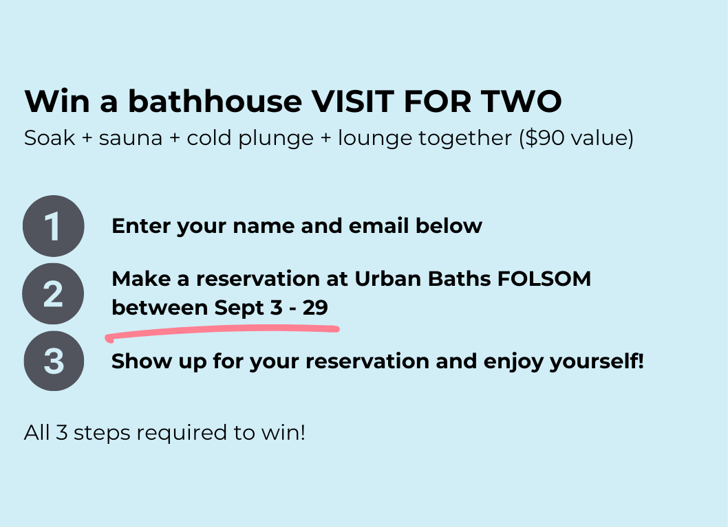 Win a Bathhouse Visit for 2 details